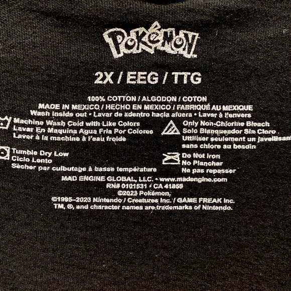 Gengar Pokemon Graphic Crop Top T-Shirt - Size Extra Extra Large XXL - NWT - Picture 3 of 3